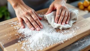 Clean a Cutting Board with Salt: How It Draws Out Bacteria Quickly